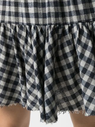 gingham-print flared mini skirt展示图