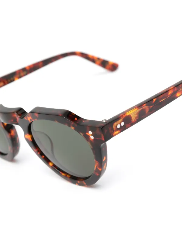 Lesca Pica flat-top round-frame Sunglasses - Farfetch