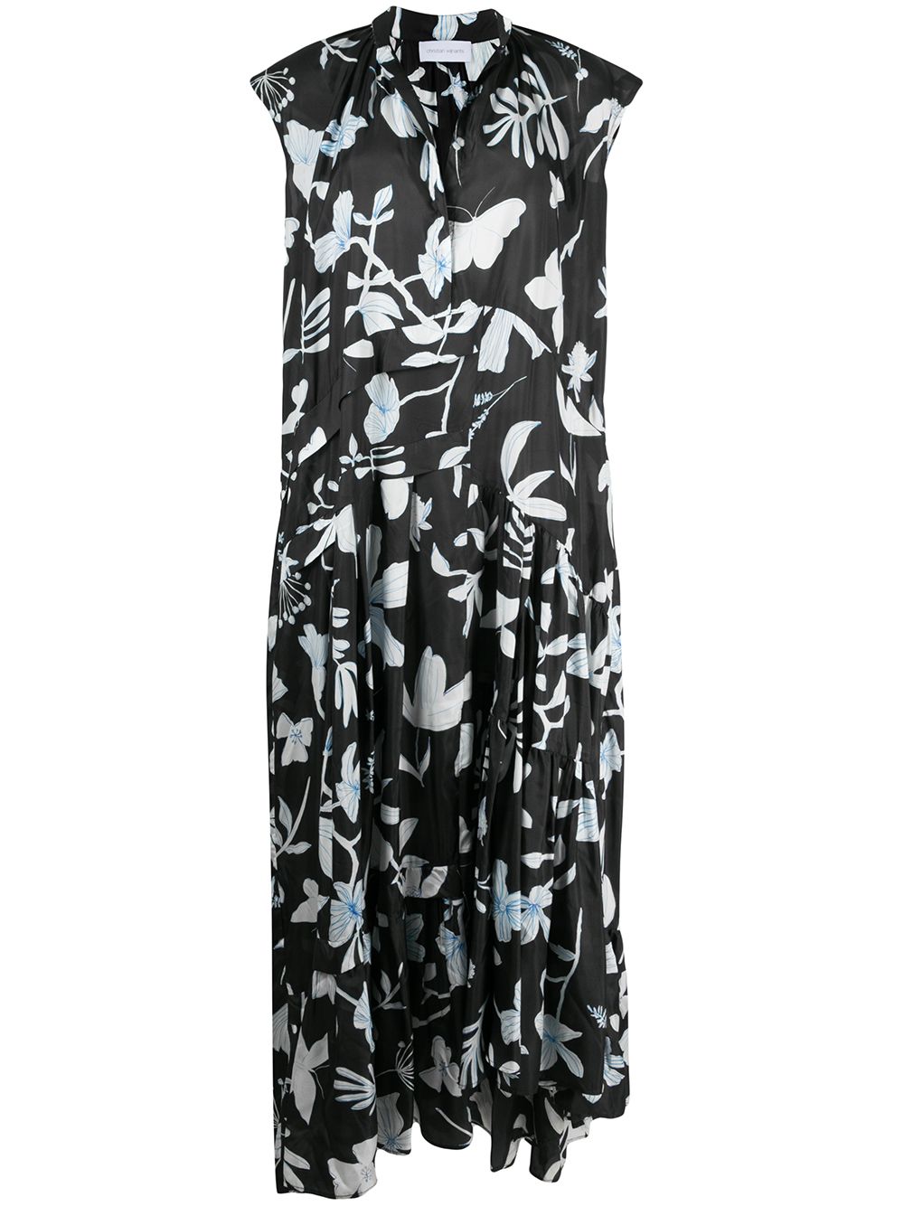 фото Christian wijnants длинное платье с цветочным принтом