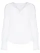 Image 1 of FRAME Emma V-neck puff-sleeve shirt