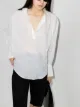 Image 2 of FRAME Emma V-neck puff-sleeve shirt