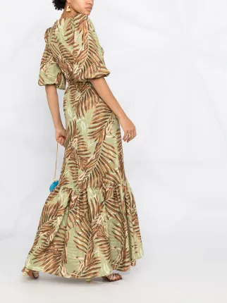 Palmeira leaf-print maxi dress展示图