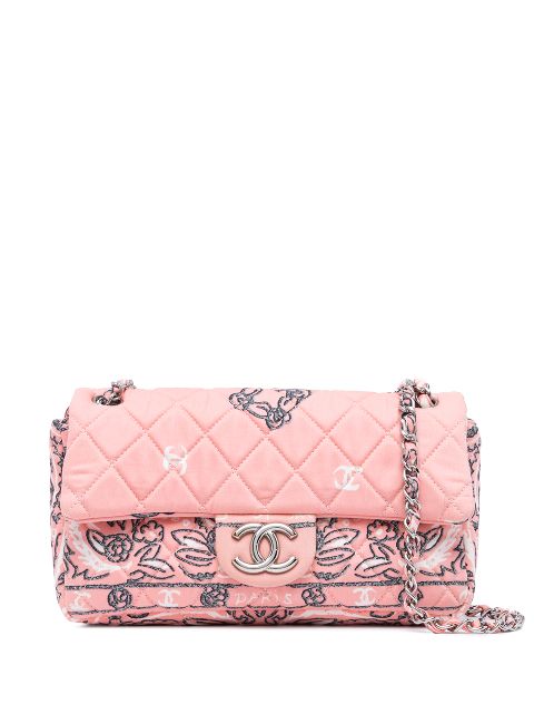 HOT SALE CHANEL 2008 quilted floral print shoulder bag Women