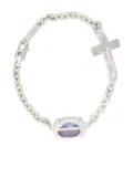 SWEETLIMEJUICE Oval Crucifix chain bracelet - Silver