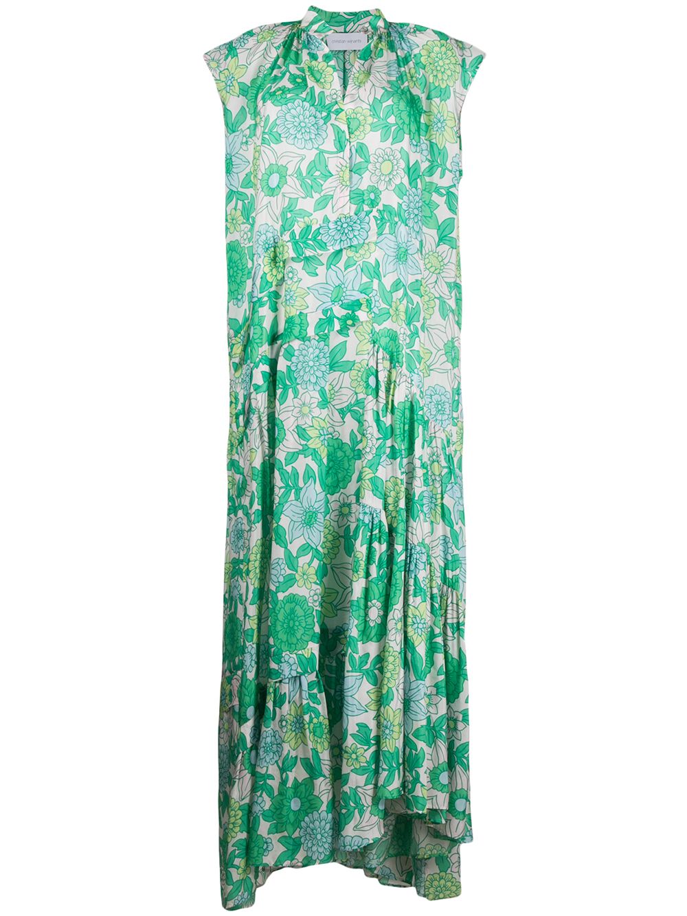 фото Christian wijnants длинное платье с цветочным принтом