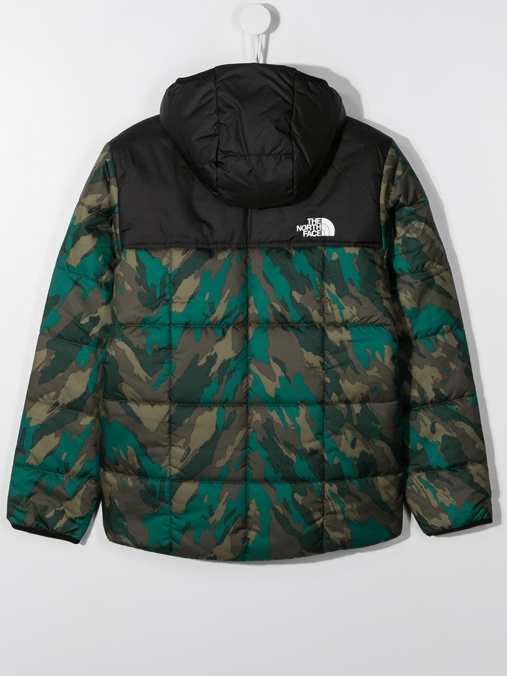 фото The north face kids пуховик с камуфляжным принтом