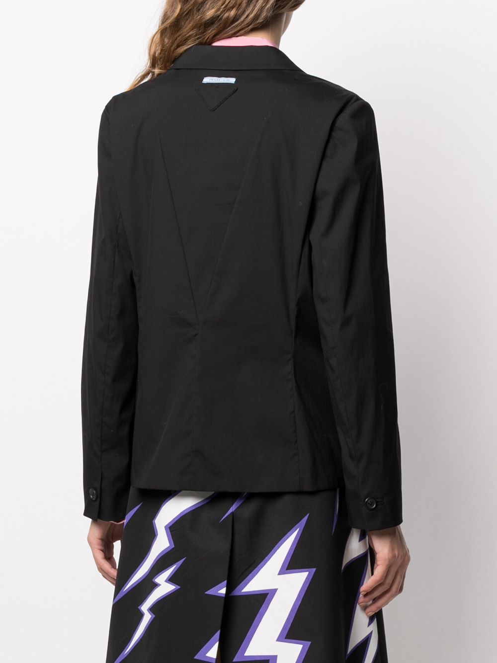 фото Prada pre-owned однобортный пиджак с нашивкой-логотипом