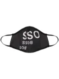 BOSS logo print face mask - Black