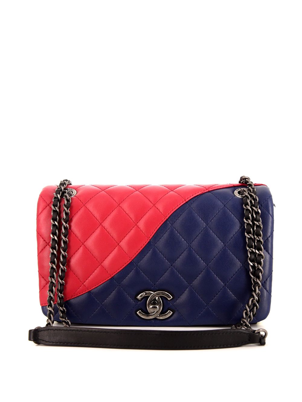 

Chanel Pre-Owned 2016 CC diamond-quilted shoulder bag - Blue