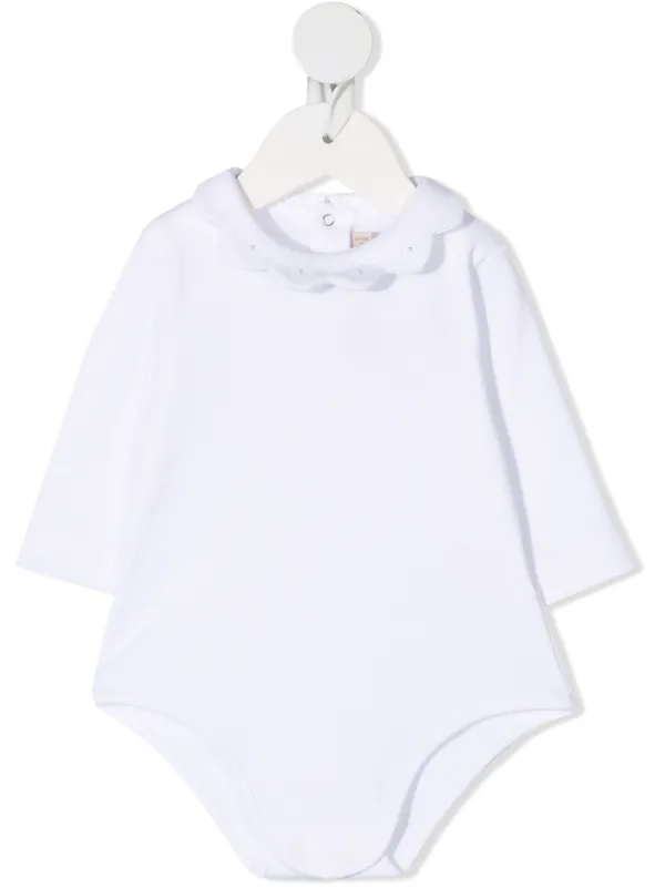 La Stupenderia scalloped-collar Baby Grow White FARFETCH KW