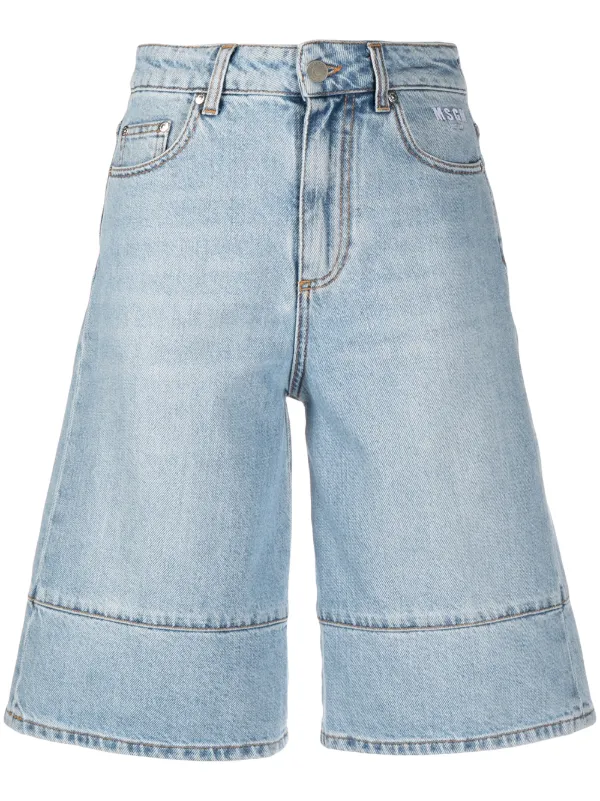 knee length jeans shorts