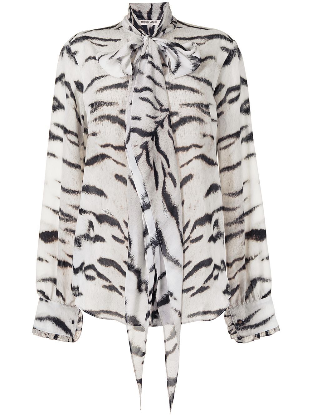 Roberto Cavalli zebra-print long-sleeve shirt - D0027