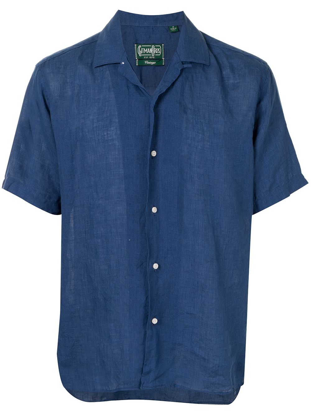 Gitman Vintage Linen Button-down Shirt In Blue