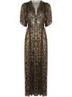 Image 1 of Paco Rabanne leopard print V-neck midi dress