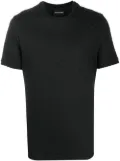 Emporio Armani plain textured T-shirt - Black