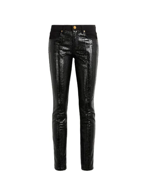 Roberto Cavalli snake-effect jeans