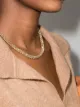 Imagen 2 de Adina Reyter collar de cadena gruesa en oro amarillo de 14kt con diamantes