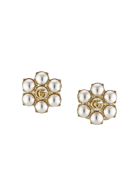 Gucci pearl double G earrings