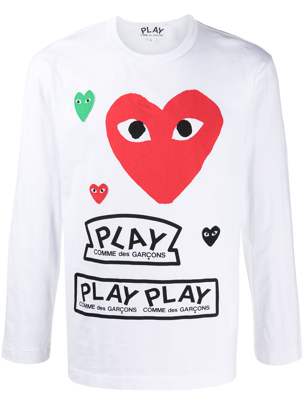 COMME DES GARÇONS LONG SLEEVE MULTI LOGO T-SHIRT