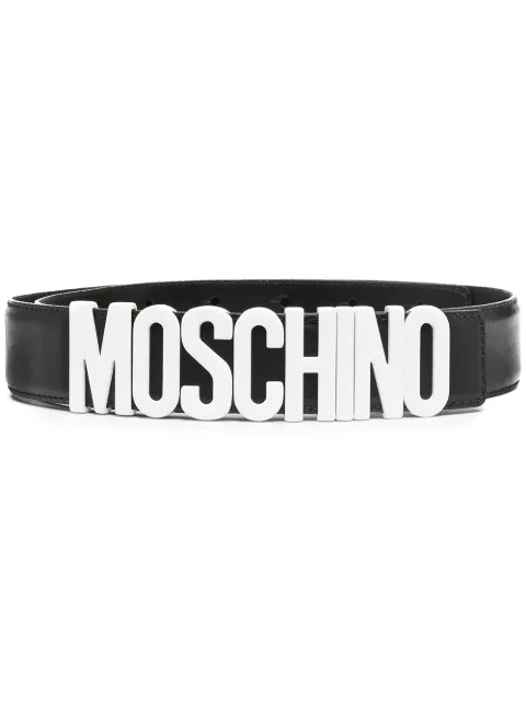 Moschino logo buckle belt