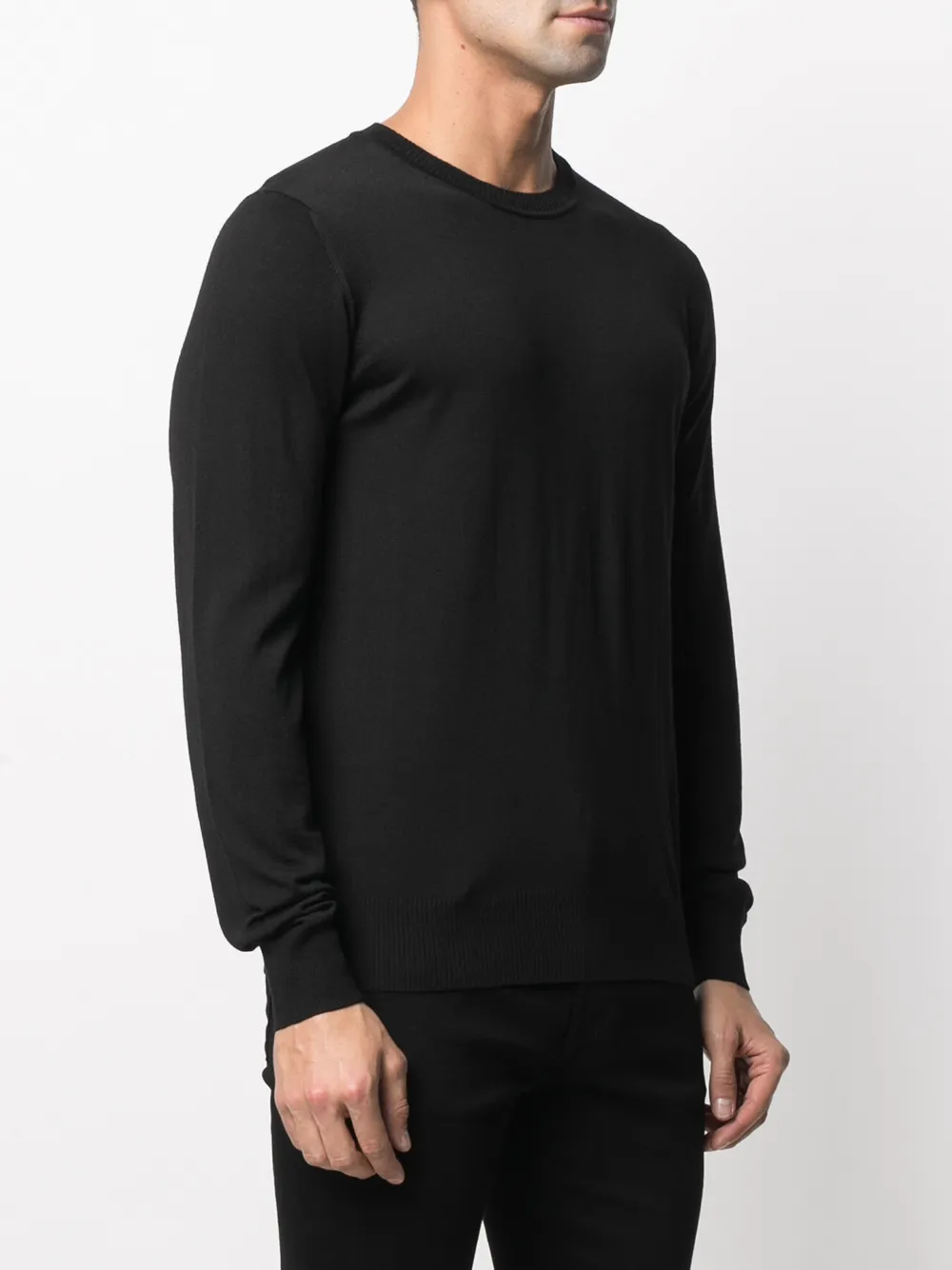  Emporio Armani Pullover Mit Rundhalsausschnitt   Schwarz 