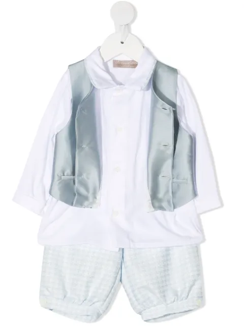 La Stupenderia set de shorts con estampado pied de poule