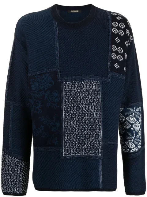 Roberto Cavalli patchwork-effect sweatshirt