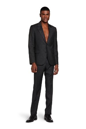 Python-Jacquard Two-Piece Wool Suit