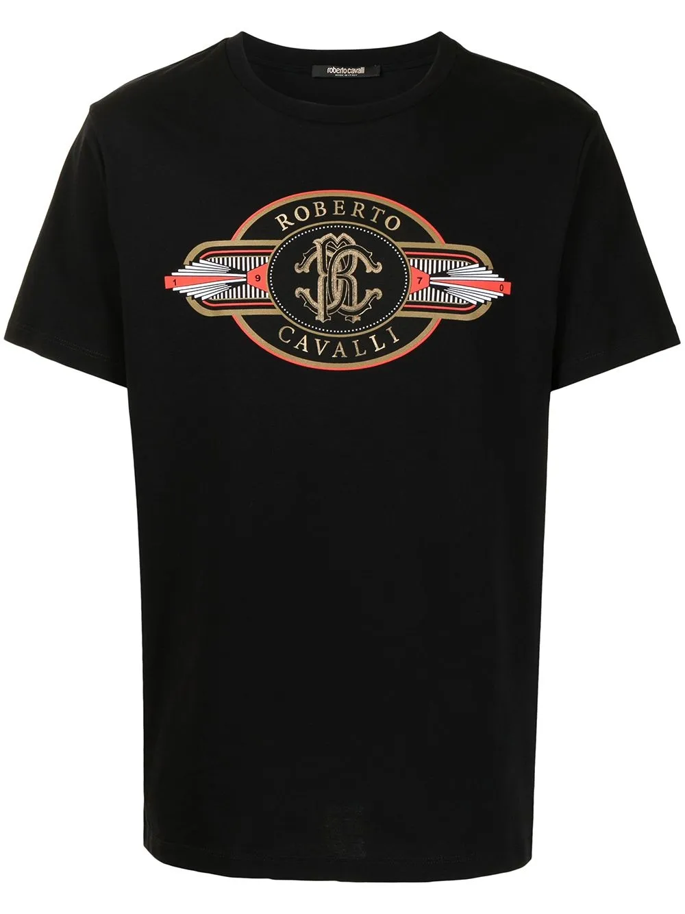 

Roberto Cavalli playera estampada - Negro
