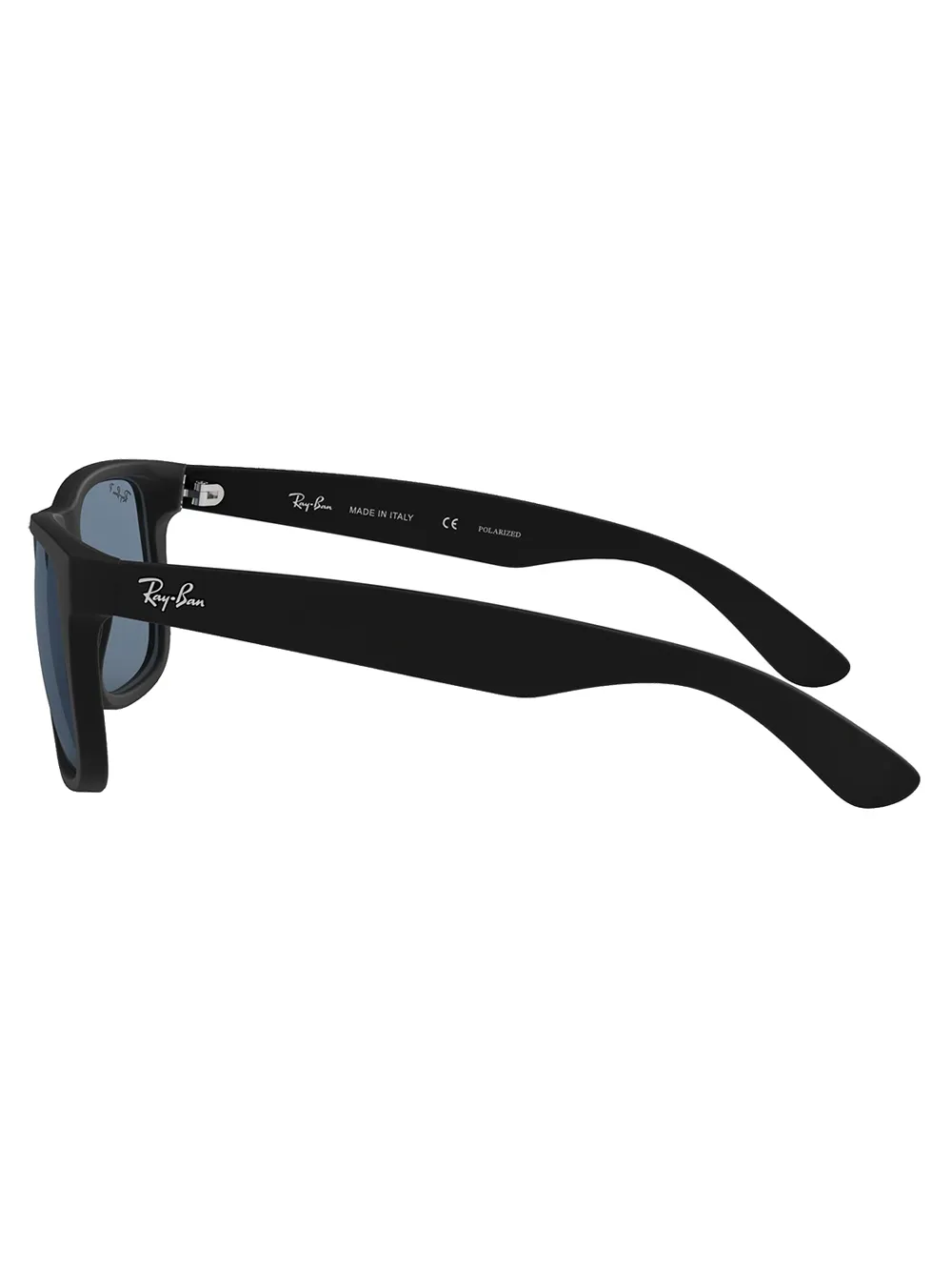 Ray Ban Justin Classic Sunglasses Black Frame Blue Lenses Polarized 55-16 In Black