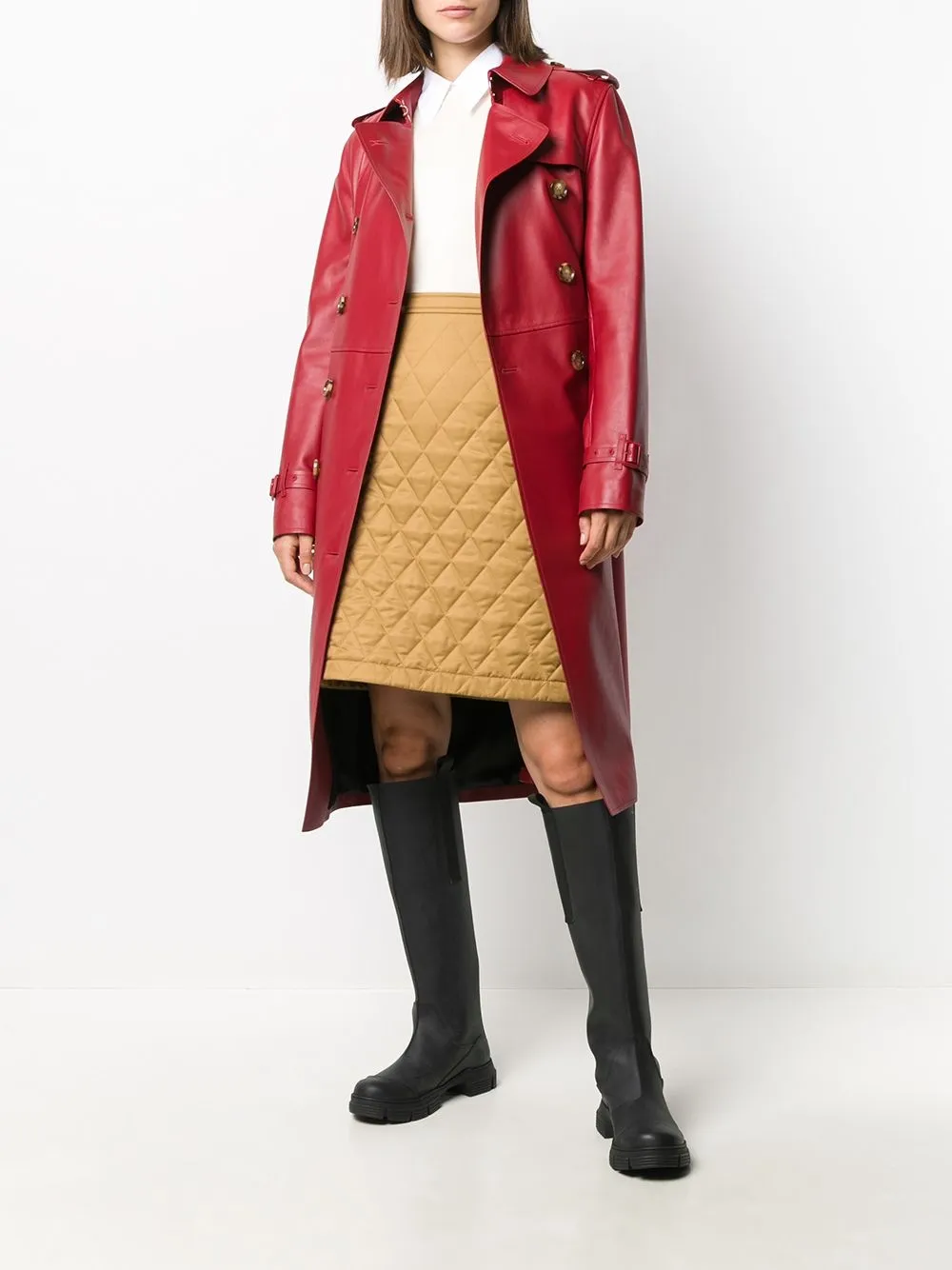 Burberry Gewatteerde mini-jurk - Bruin