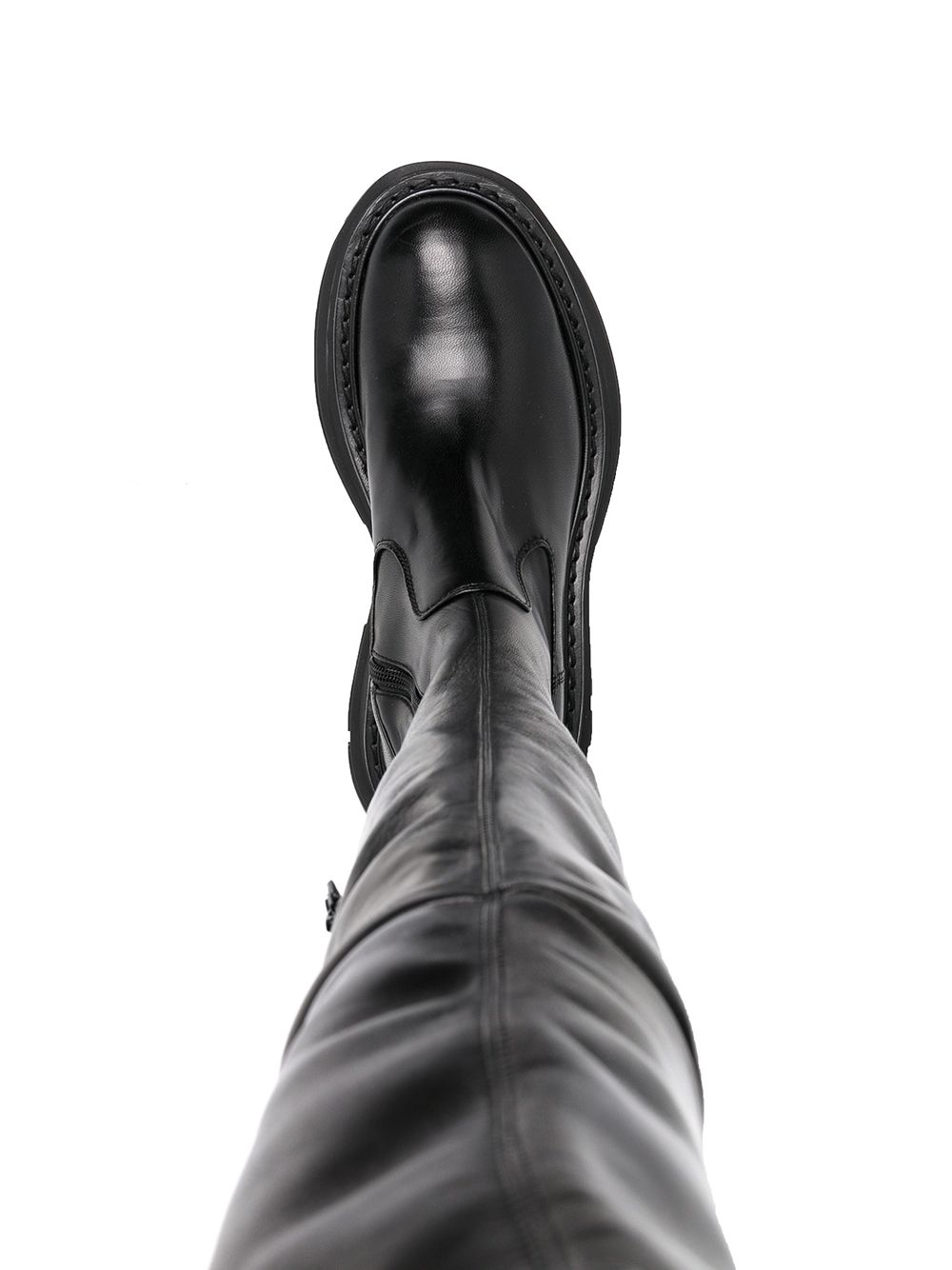 Alexander McQueen long leather boots Women