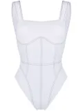 Noire Swimwear scoop-back one-piece swimsuit - White