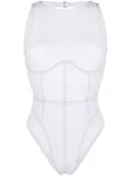 Noire Swimwear open-back one-piece swimsuit - White