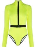 Noire Swimwear long-sleeve one-piece swimsuit - Yellow