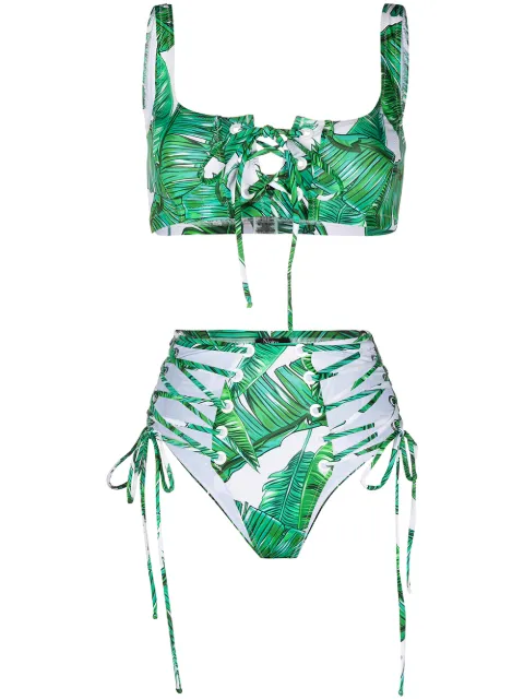 Noire Swimwear bikini bottoms con estampado Jungle