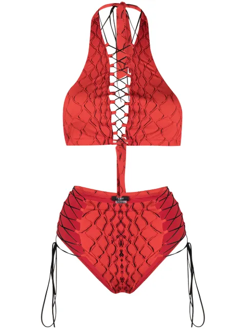 Noire Swimwear Addicted snakeskin print bikini