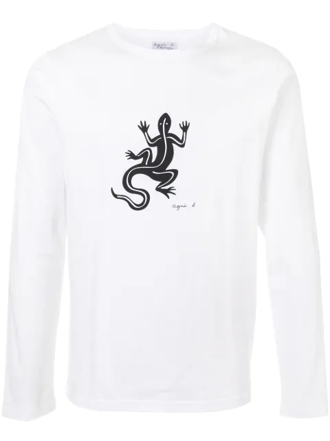 agnès b.  playera con logo estampado 