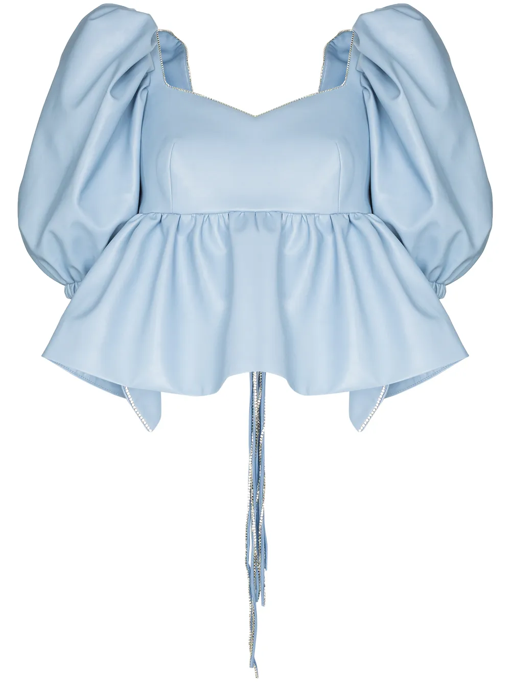 ANOUKI блузка с пышными рукавами и открытой спиной