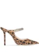 Image 1 of Jimmy Choo Bing 100mm leopard-print mules
