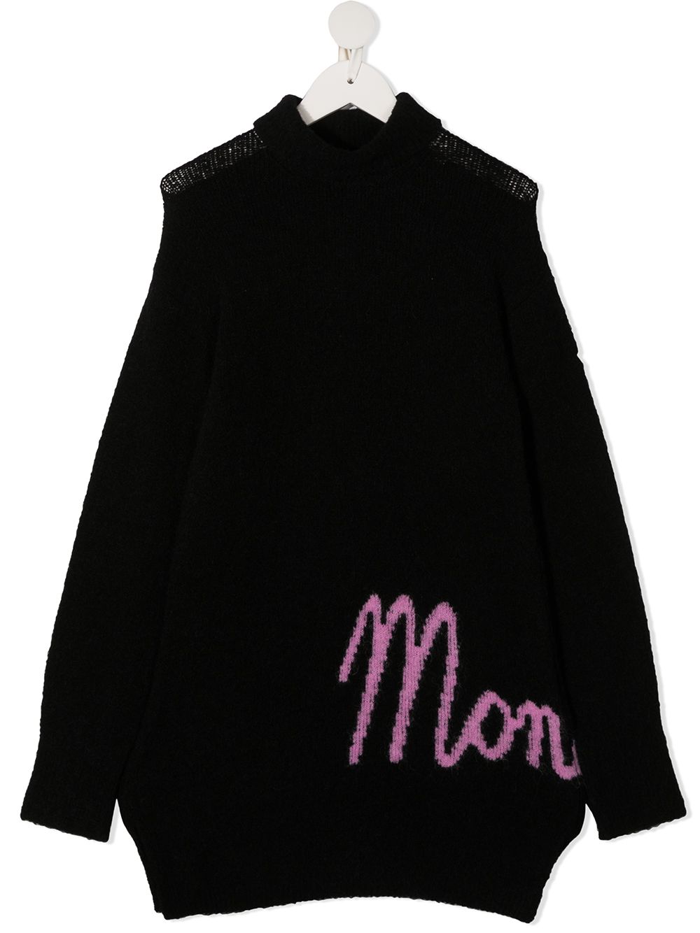 

Moncler Enfant intarsia-knit jumper dress - Black