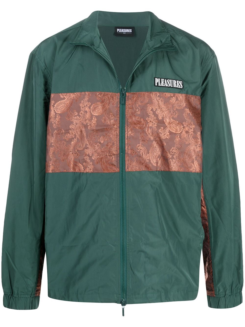 Shop Pleasures Blast Track Jacket In Green