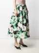 Oscar de la Renta floral-print pleated skirt