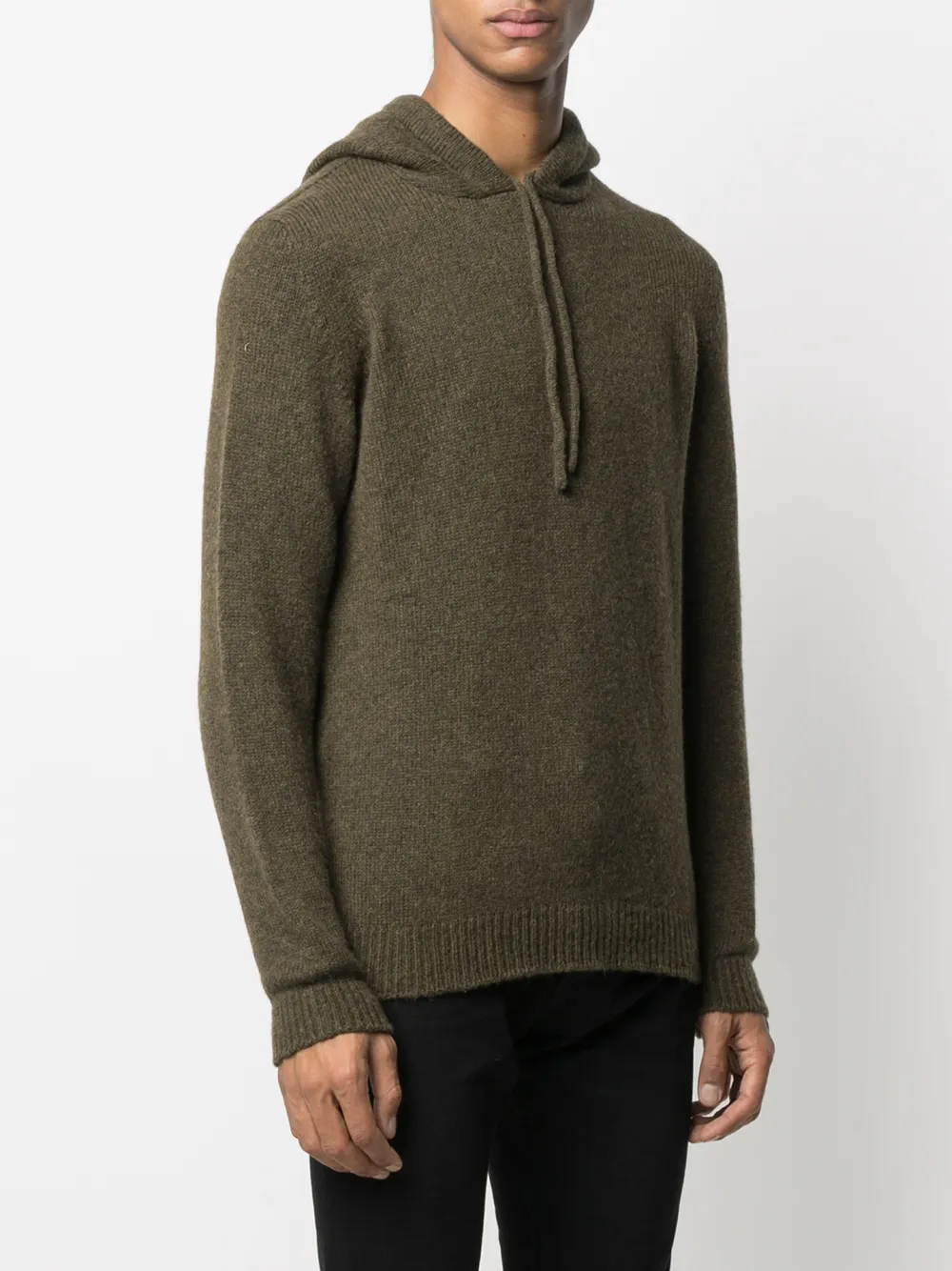 Roberto Collina Ribgebreide hoodie Groen
