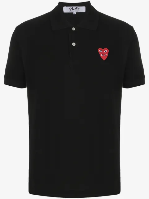 Comme Des Garçons Play Camisa polo com logo e sobreposição