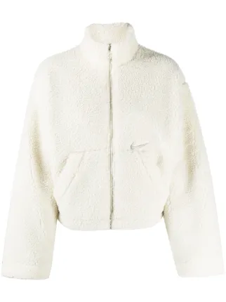 white fluffy nike jacket