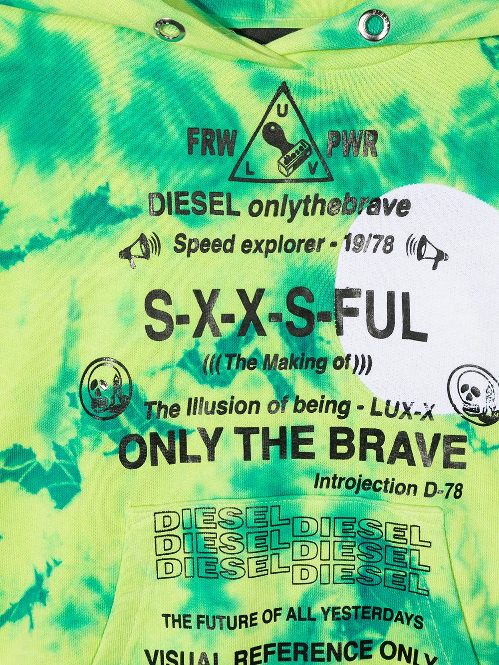 фото Diesel kids худи с принтом тай-дай