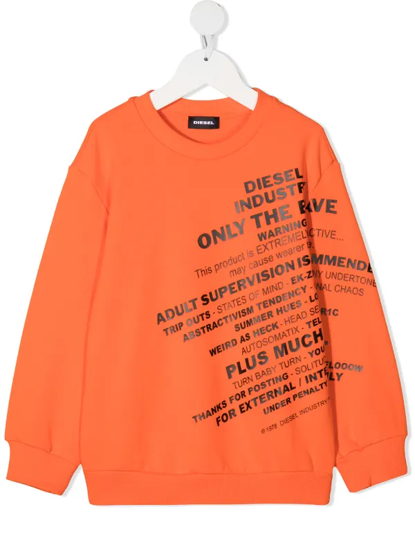 diesel sweatshirt orange