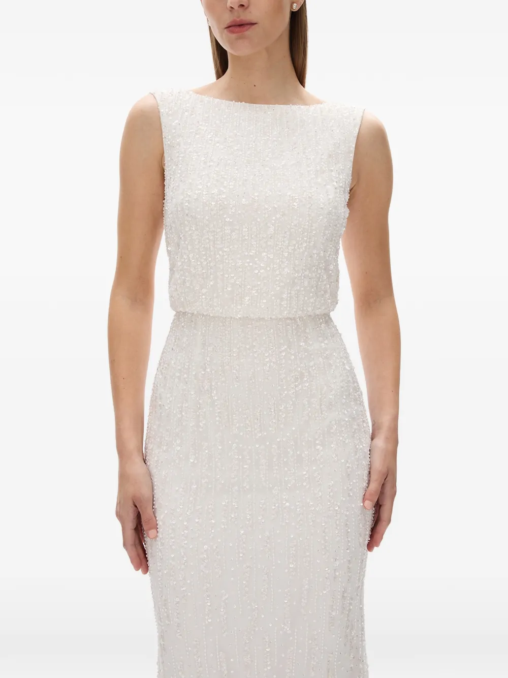 Rachel Gilbert Maxikleid mit Pailletten - Silber
