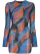 Image 1 of Louisa Ballou Heatwave long-sleeve minidress